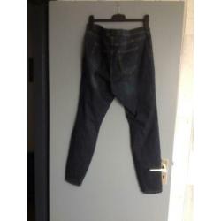 donkerblauwe elastiek band legging 46/48 h&m jeans look
