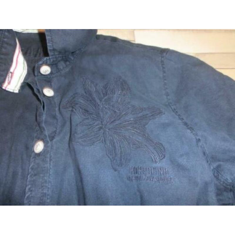Gaastra leuke lange linnen blauwe blouse maat L.