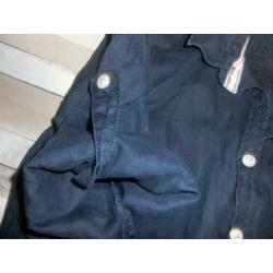 Gaastra leuke lange linnen blauwe blouse maat L.