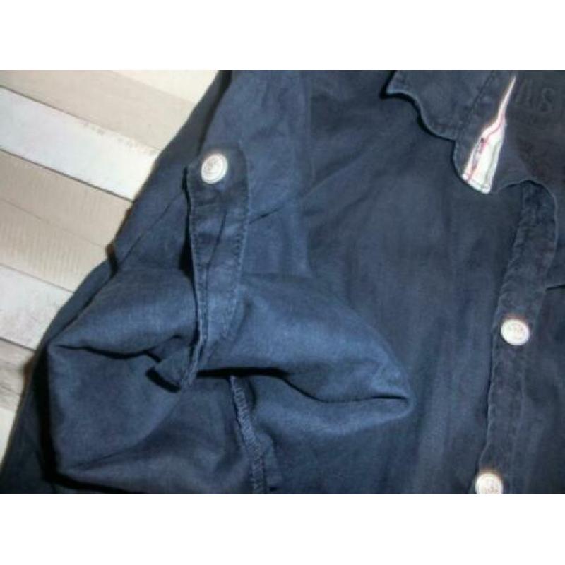 Gaastra leuke lange linnen blauwe blouse maat L.