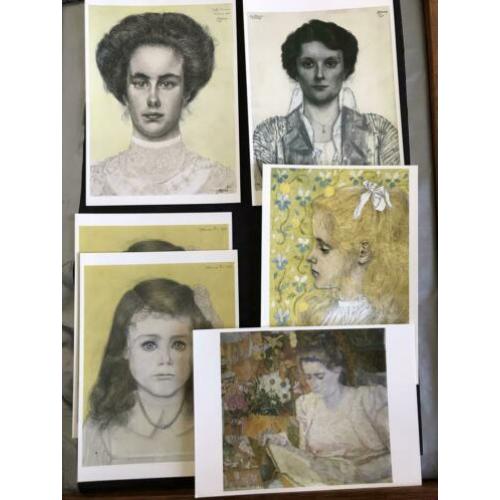 Jan Toorop. 6 groot formaat kaarten. Museum Valkhof Nijmegen