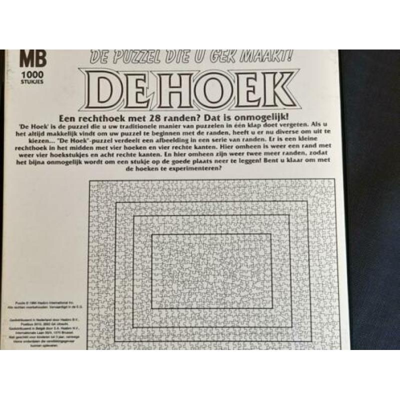 Puzzel, De Hoek, de puzzel die u gek maakt! 1000 stukjes