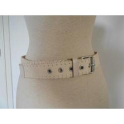 beige gebroken witte riem maat 44 lengte 120 cm breedte 4