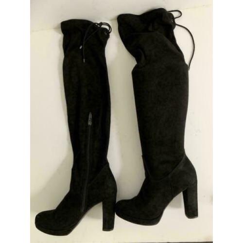 D847 TAMARIS maat 37 hoge elastische laarzen overknees zwart