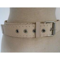 beige gebroken witte riem maat 44 lengte 120 cm breedte 4
