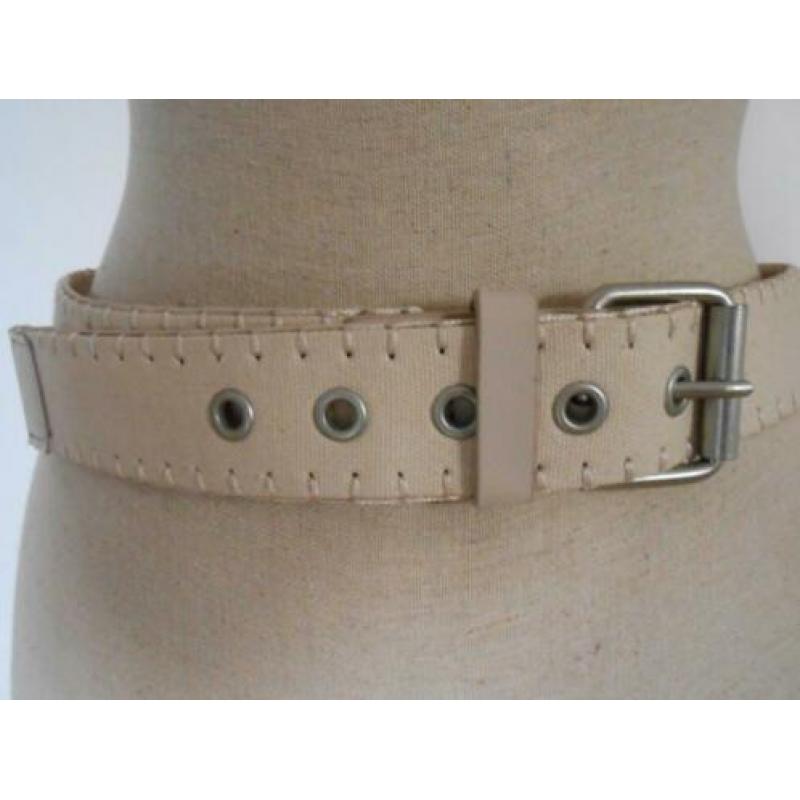 beige gebroken witte riem maat 44 lengte 120 cm breedte 4
