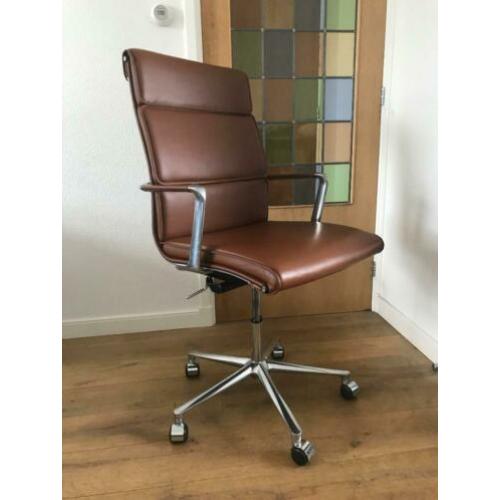 ICF Una High Executive chair design stoel modern bruin leer