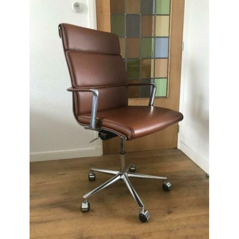 ICF Una High Executive chair design stoel modern bruin leer