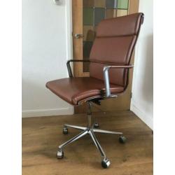 ICF Una High Executive chair design stoel modern bruin leer