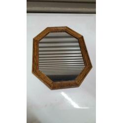 spiegel achthoek hout