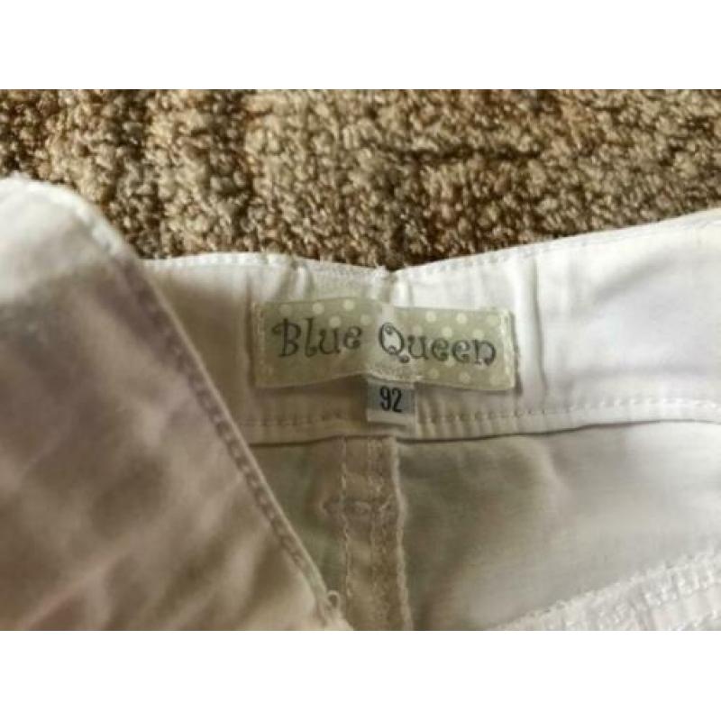 Witte broek blue queen maat 92.rits,knoop,zakken,verstelbaar