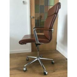 ICF Una High Executive chair design stoel modern bruin leer