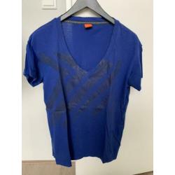 Hugo boss T-shirt vhals blauw M