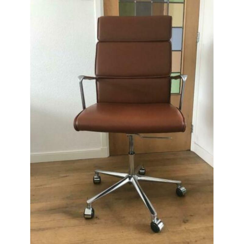 ICF Una High Executive chair design stoel modern bruin leer