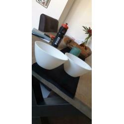 Twee Indoor & Outdoor Plantenbakken HOOGGLANS WIT