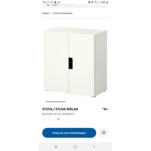 Stuva malad bovenkast Ikea blauw