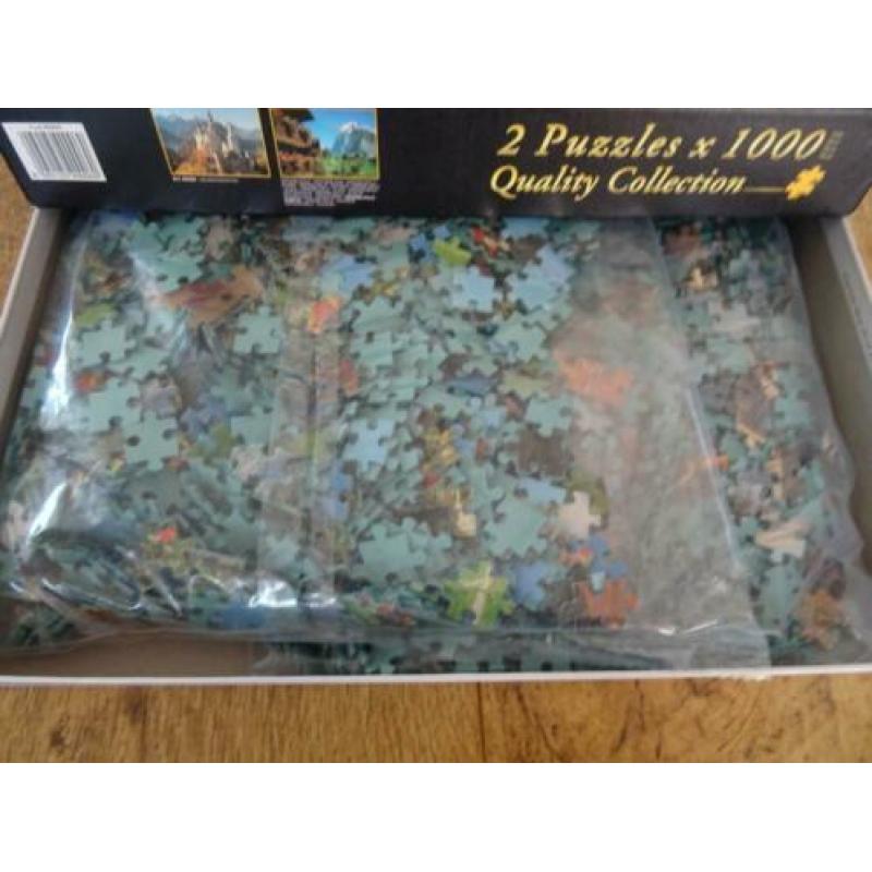 NIEUWE legpuzzel NEUSCHWANSTEIN EN GRINDELWALD 1000 stukjes