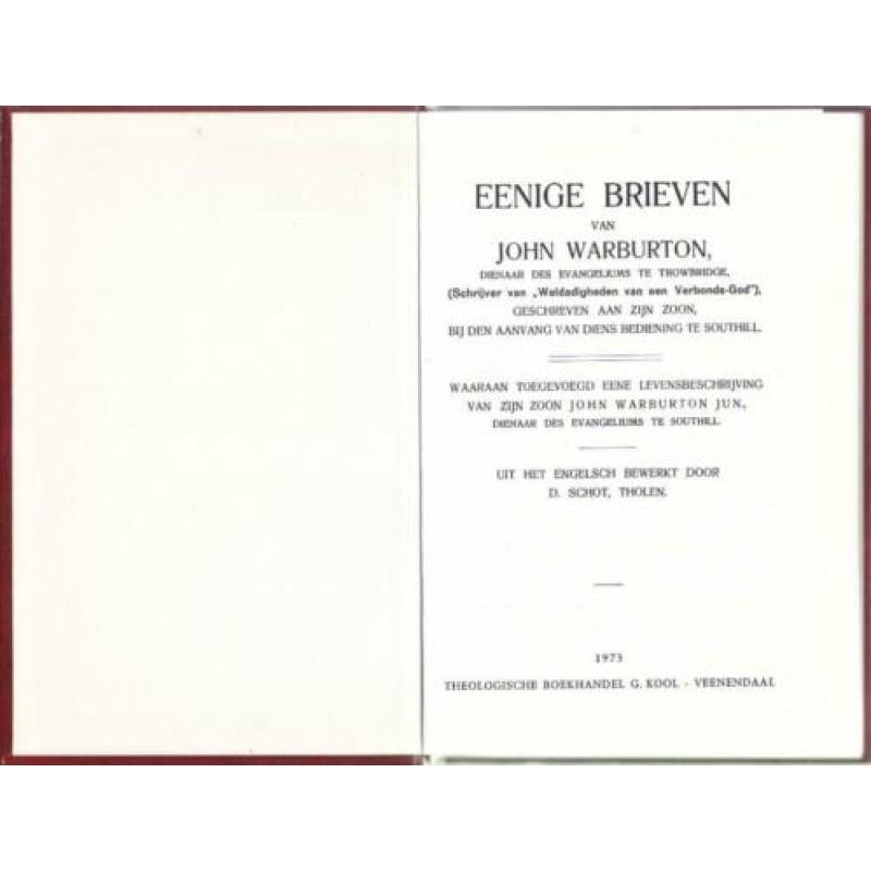 Warburton, John - Eenige brieven