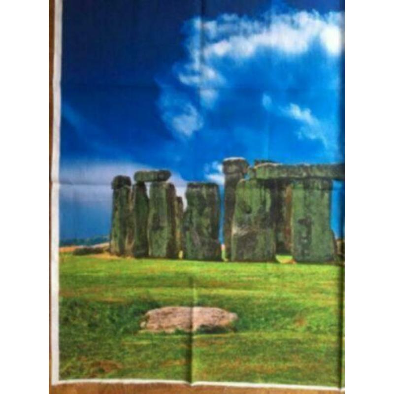 Stof met afbeelding Stonehenge paneel