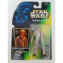 Star Wars POTF Green Holo Han Solo in Endor Gear with Pistol