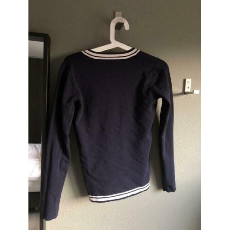 Nikkie trui v nek wit blauw