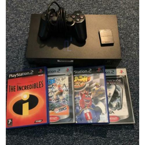 PS2’met 4cd+ controller+ memorycard