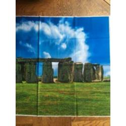 Stof met afbeelding Stonehenge paneel