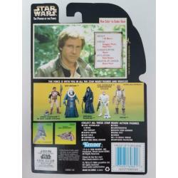Star Wars POTF Green Holo Han Solo in Endor Gear with Pistol