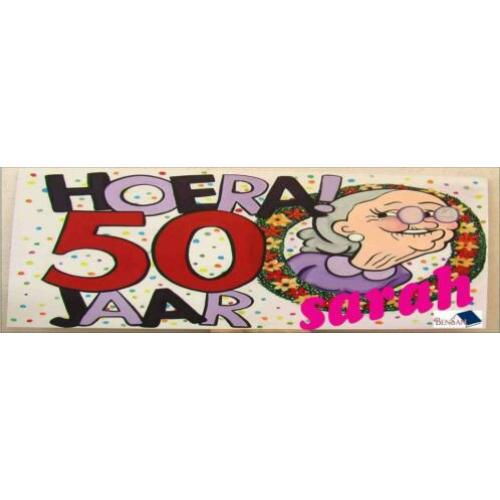 sarah spandoek banner 50 jaar blikvanger bensan enter