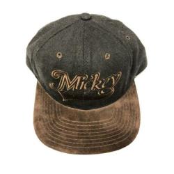 Mickey mouse black / brown baseball cap