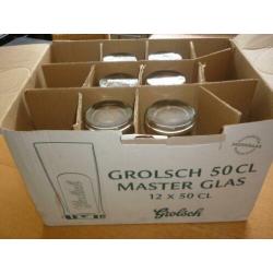 6 nieuwe glazen 50 cl (Grolsch)