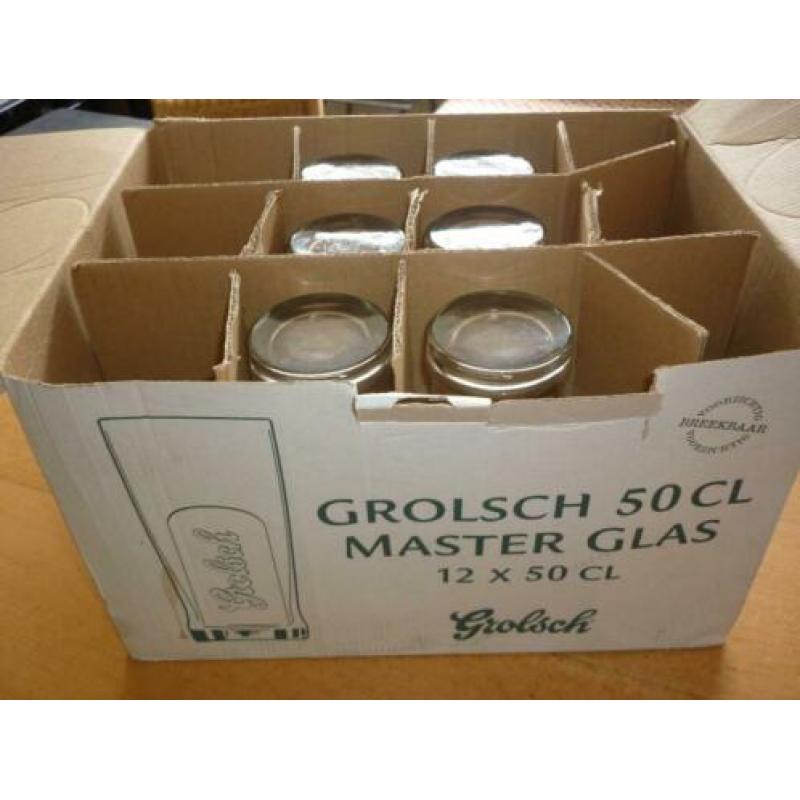 6 nieuwe glazen 50 cl (Grolsch)