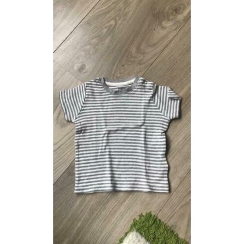 3 T-shirts mt 86/92 biologisch katoen H&M en Lupilu