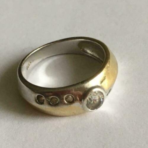 Prachtige ring zilver 925 met een vleugje goud