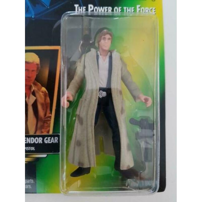 Star Wars POTF Green Holo Han Solo in Endor Gear with Pistol