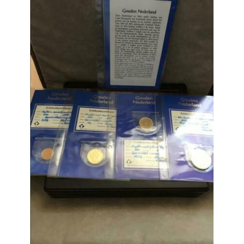 Voor de kenner!7 delige set Gouden Nederland met certificaat