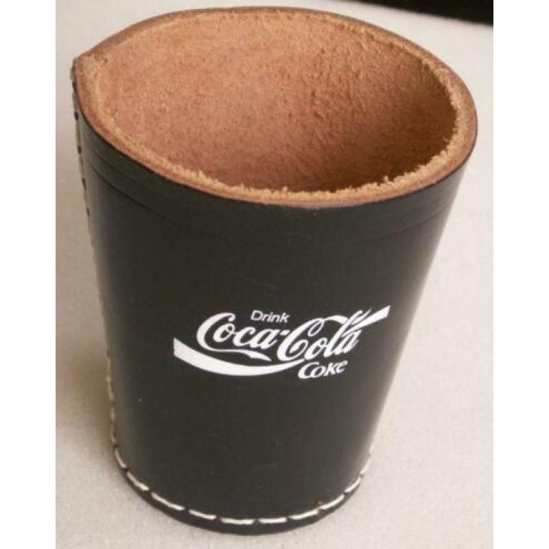 Coca Cola lederen dobbelbeker 70’s tekst Coca-Cola