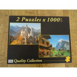 NIEUWE legpuzzel NEUSCHWANSTEIN EN GRINDELWALD 1000 stukjes