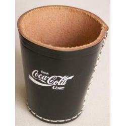 Coca Cola lederen dobbelbeker 70’s tekst Coca-Cola