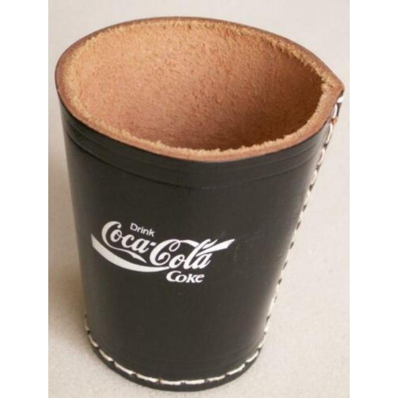 Coca Cola lederen dobbelbeker 70’s tekst Coca-Cola