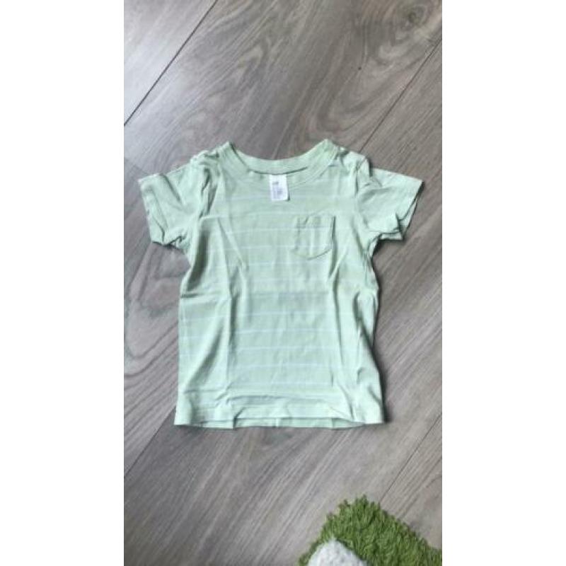 3 T-shirts mt 86/92 biologisch katoen H&M en Lupilu