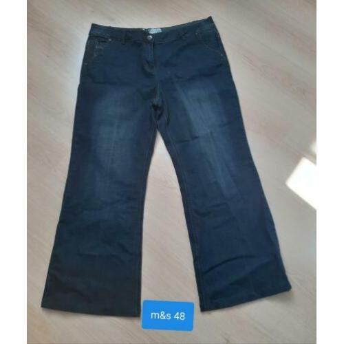 blauwe spijkerbroek m&s maat 48