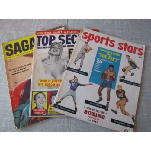3 oude amerikaanse tijdschriften oa sport