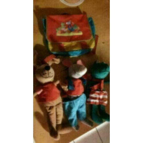 3 knuffels Max Velthuijs kikker en rugtas