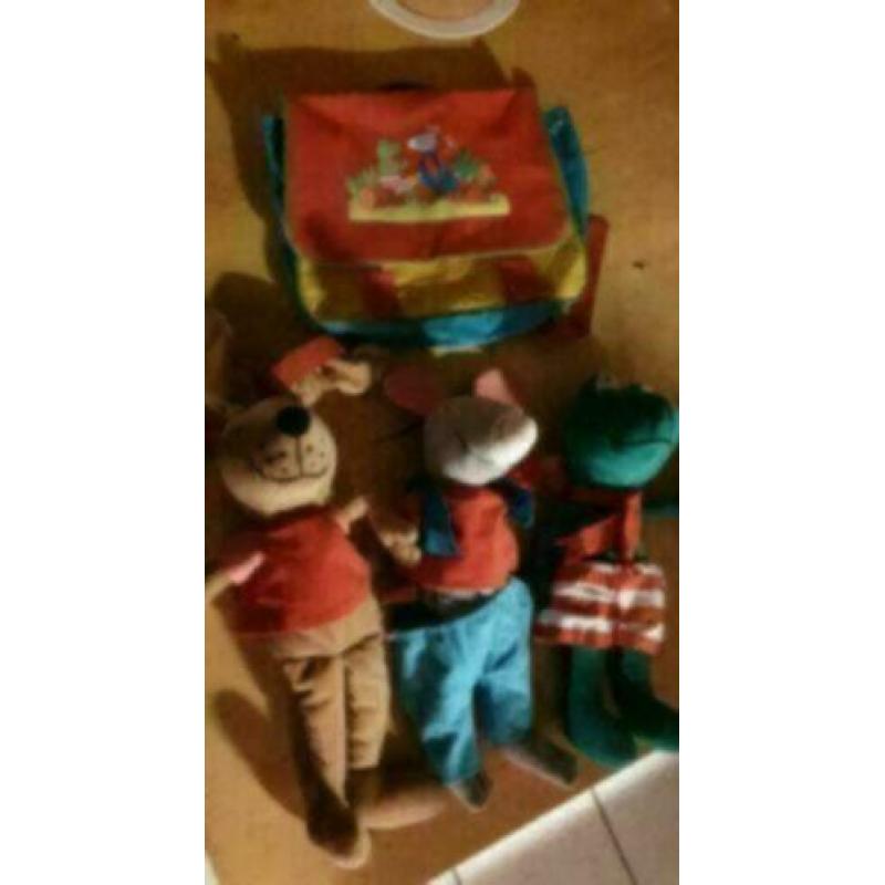 3 knuffels Max Velthuijs kikker en rugtas
