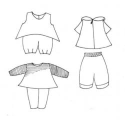 babyborn kleding patroon MM001 - meerdere kledingstukjes