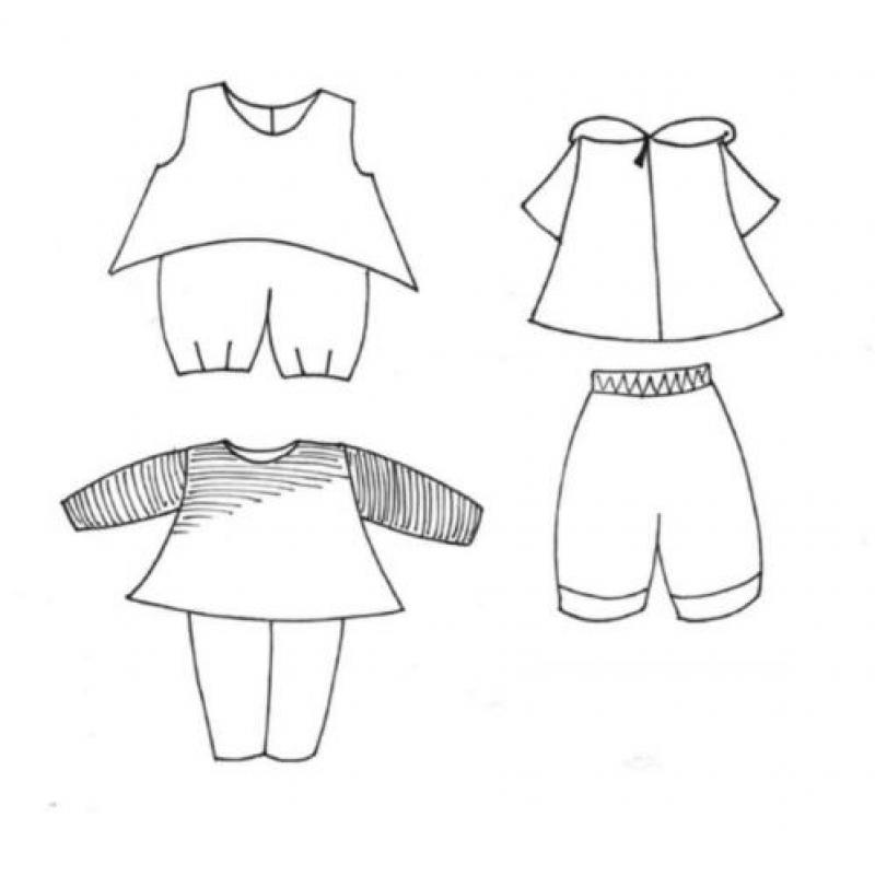 babyborn kleding patroon MM001 - meerdere kledingstukjes