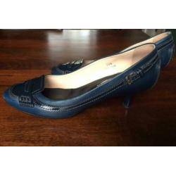 Tod’s donkerblauwe leren pumps maat 38,5
