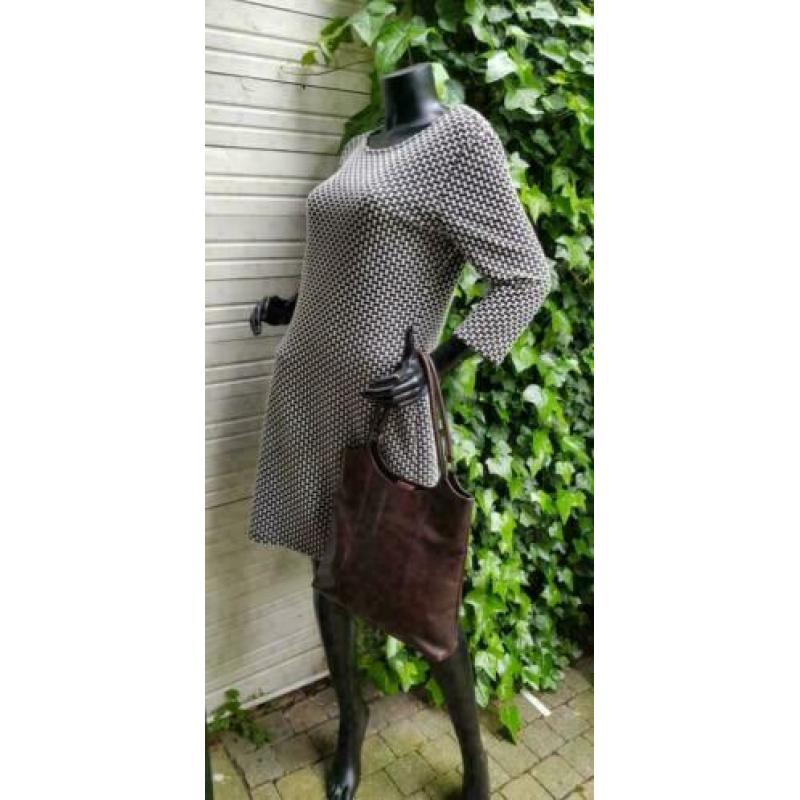SOHO bruin lederen damestas / shopper zeer fraai (nr F240)