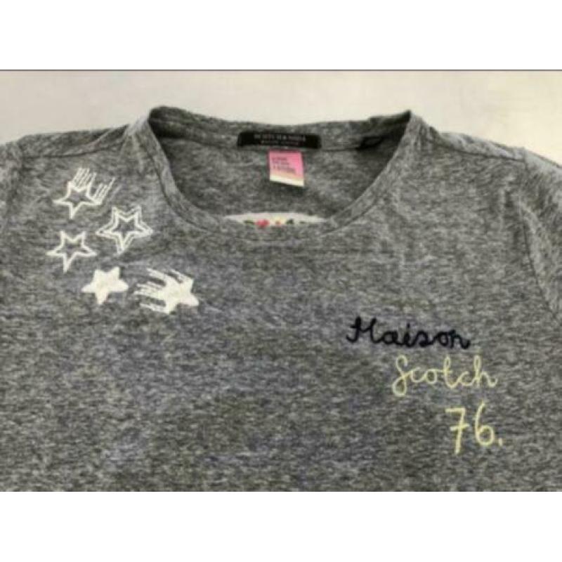 Als nieuw Maison Scotch grijs t-shirt petite p 36